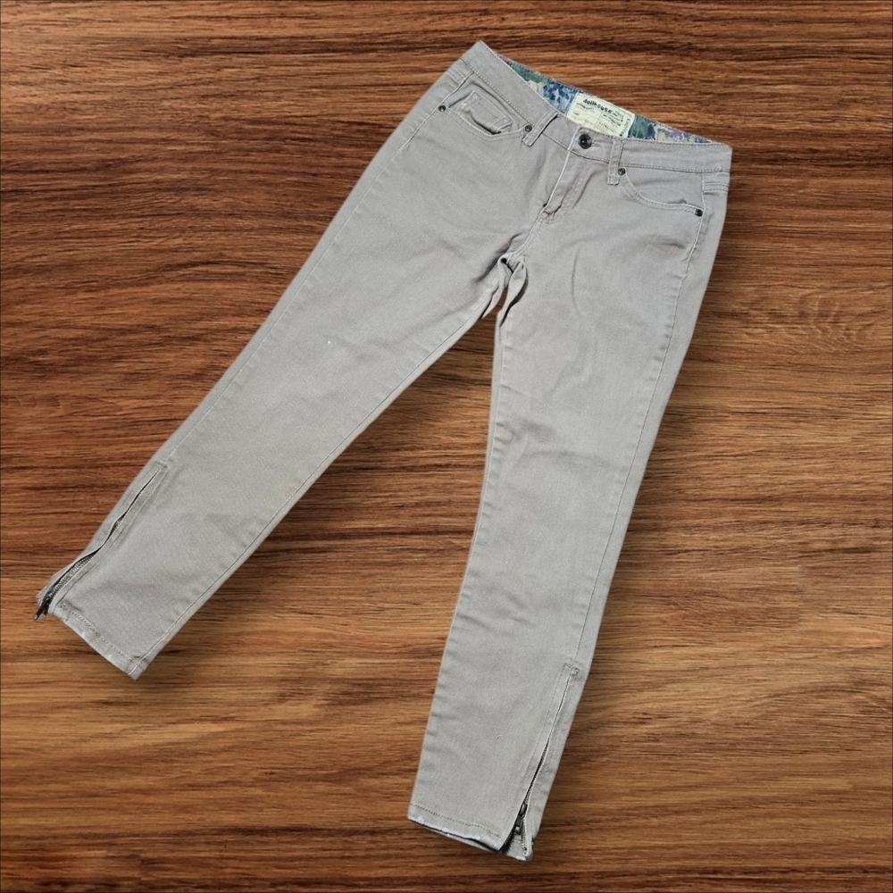 Dollhouse Tan Skinny Y2K Zip Leg Jeans